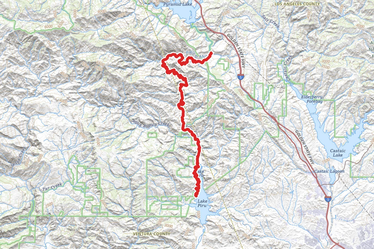 Piru Creek to Lake Piru