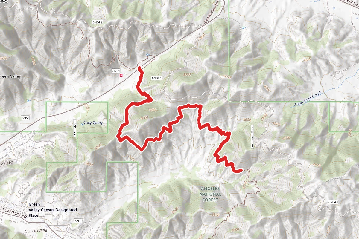San Francisquito Canyon South via Pacific Crest Trail