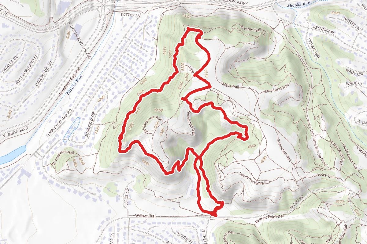 Edna Mae Bennet Nature Trail, Templeton and Mesa Trail Loop