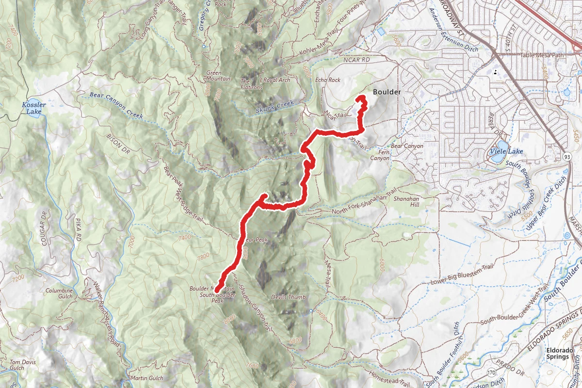South Boulder via Fern Canyon