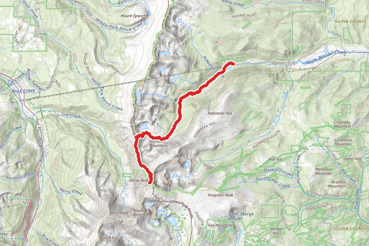 James Peak via Rogers Pass Trail