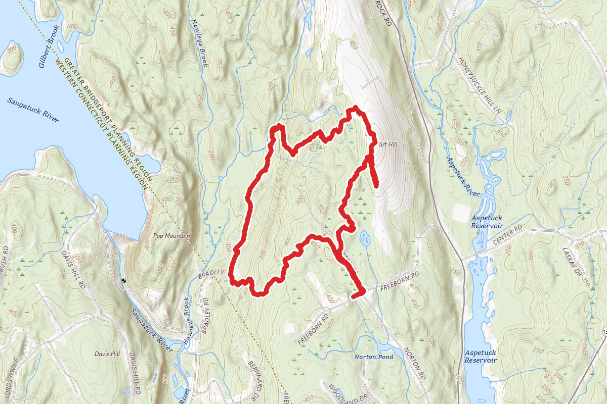 Magenta Trail to Flirt Hill to Blue Trail Loop