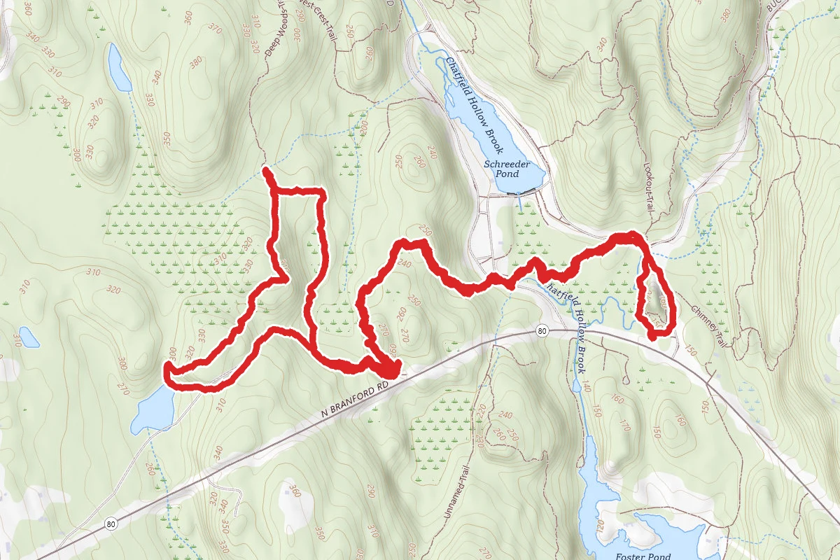 Chatfield Hollow Orange Trail Loop