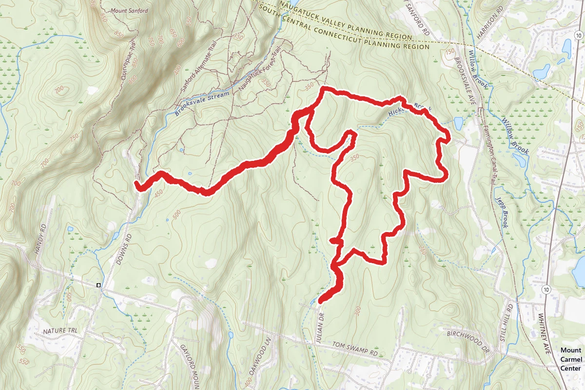 Naugatuck White, Red and Orange Trail Loop
