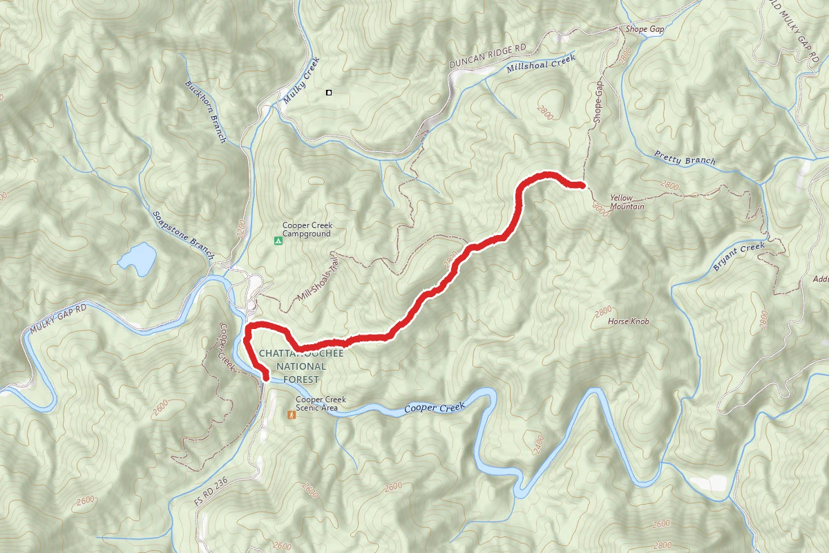 Coopers Creek Yellow Mountain Trail