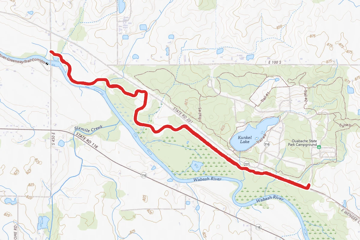 Ouabache State Park Bike Path
