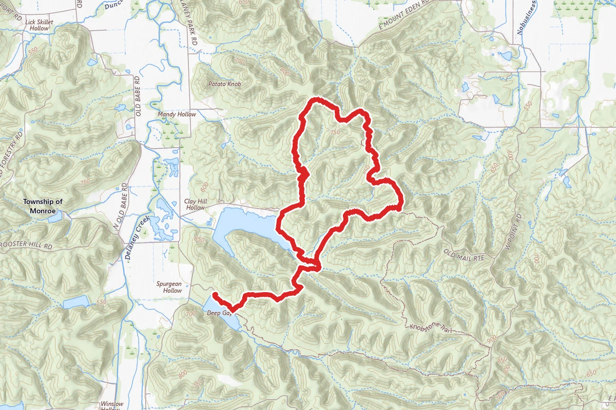 Knobstone Loop via Spurgeon Trailhead