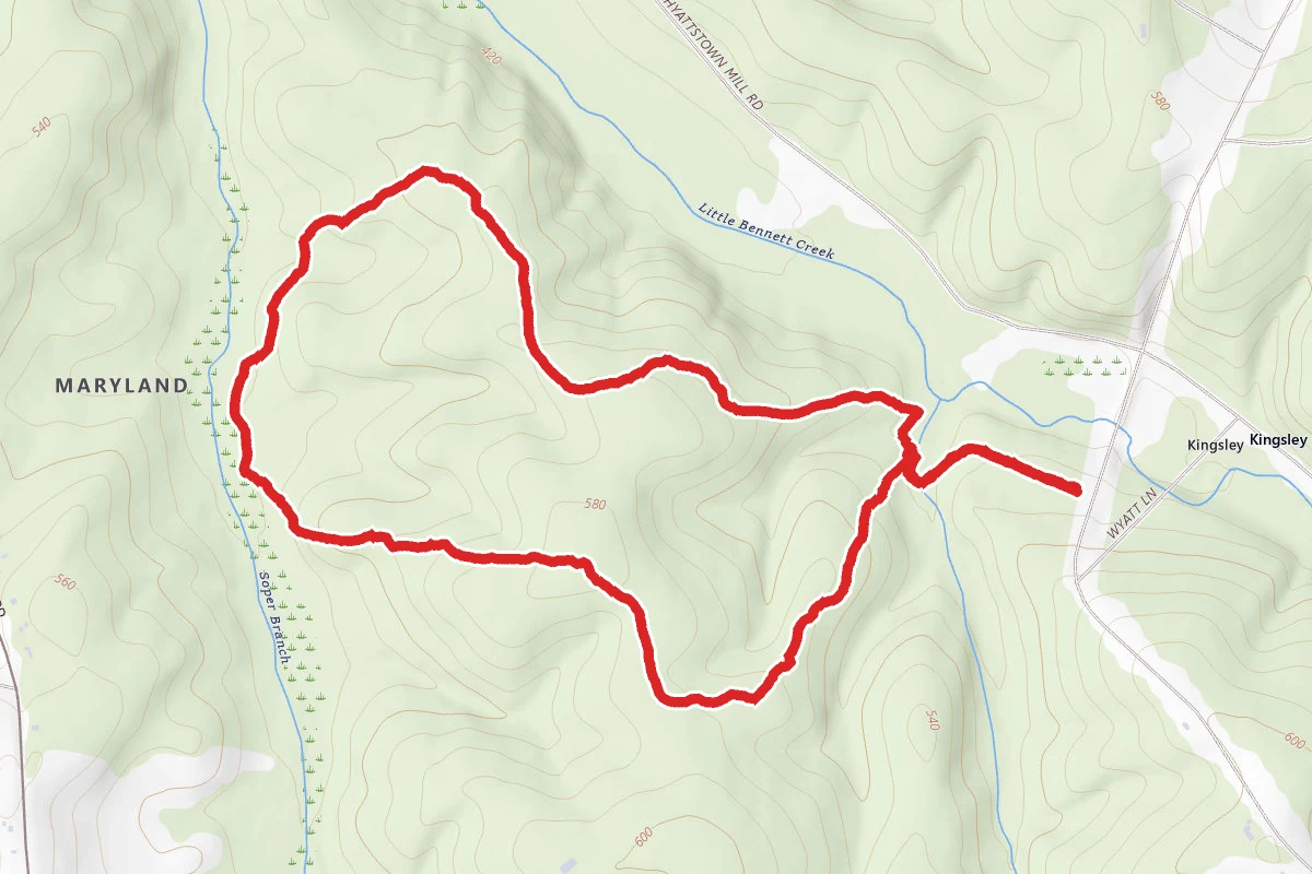 Mound Builder, Bennett Ridge, Woodcock Hollow, Beaver Ridge