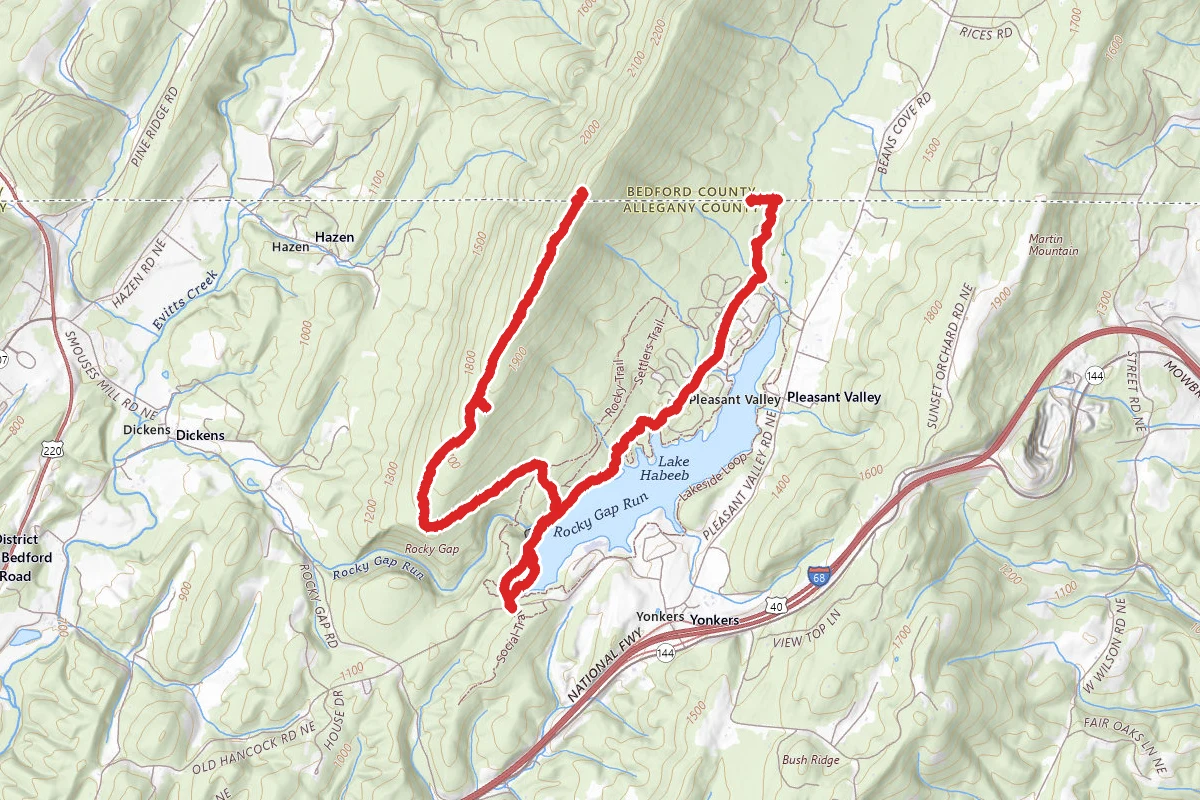 Evitts Mountain to Campers Hill Drive Loop