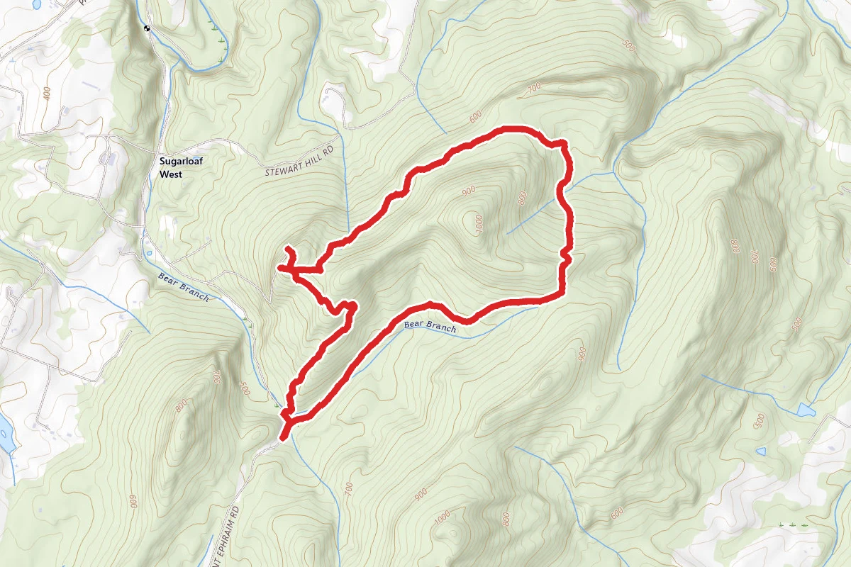 Northern Peaks and Saddleback Horse Trail Loop route map