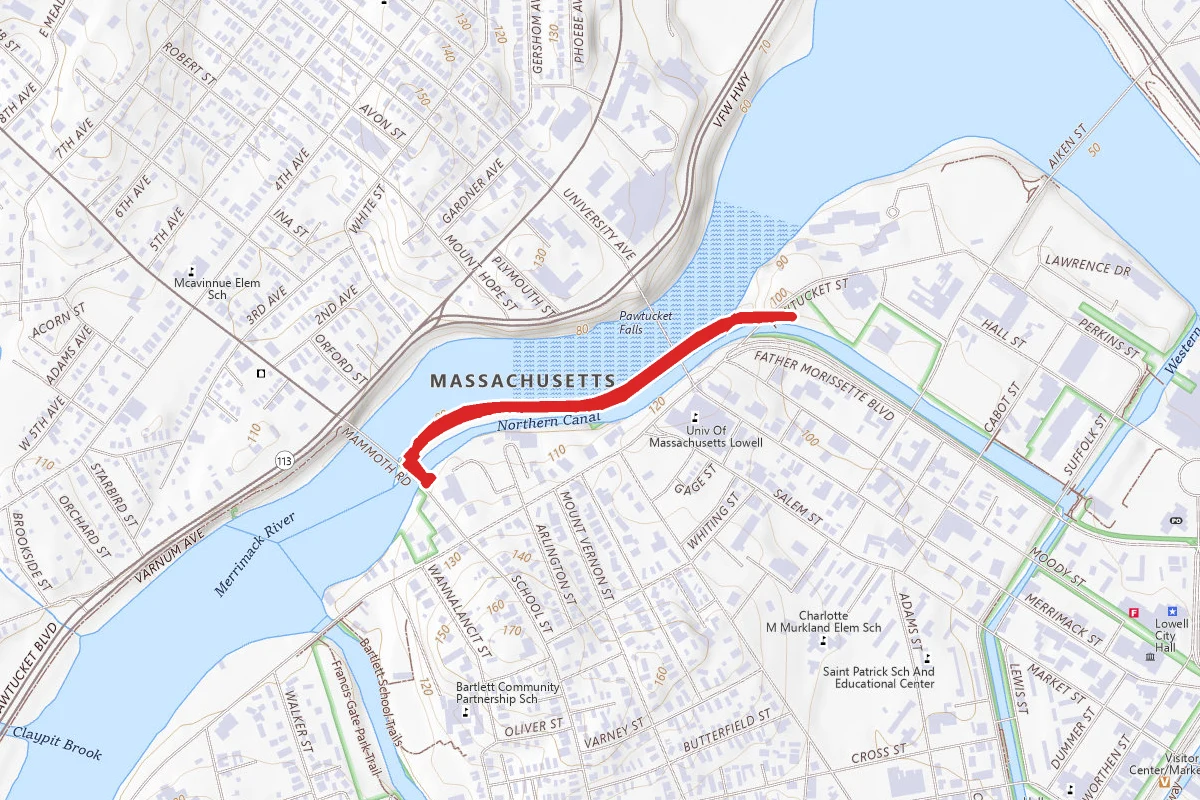 Lowell National Historical Park - Northern Canal Walkway