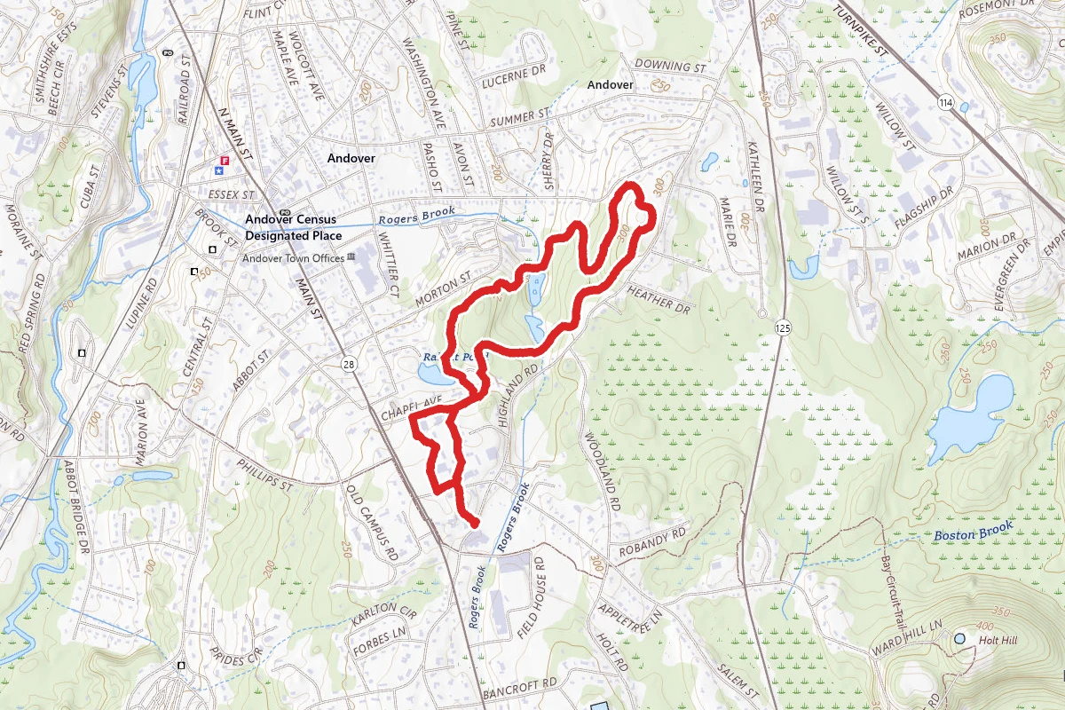 Phillips Academy to Moncrieff Cochran Sanctuary Loop