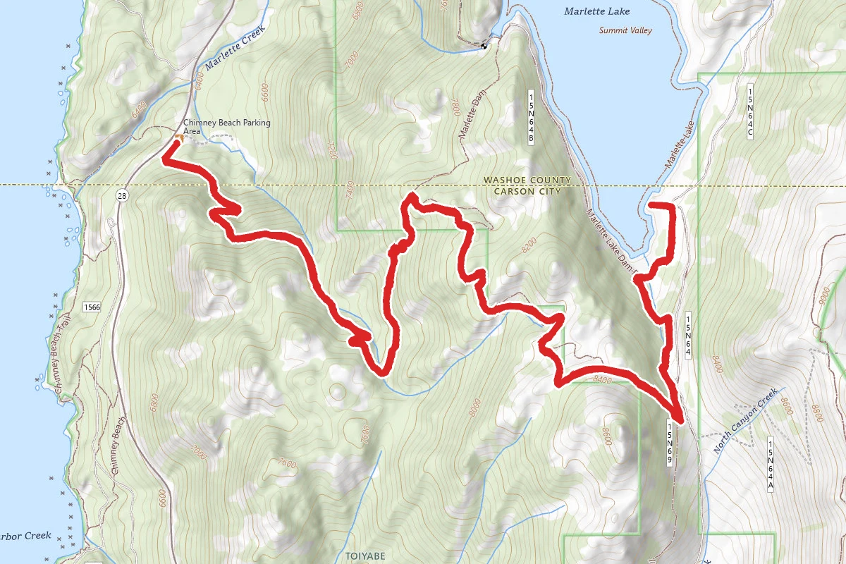 Marlette Lake via Chimney Beach Trail