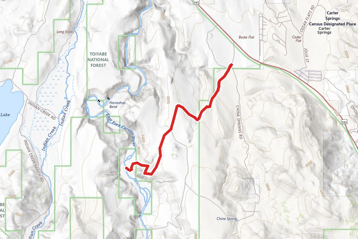 Carson River via Horseshoe Bend Road