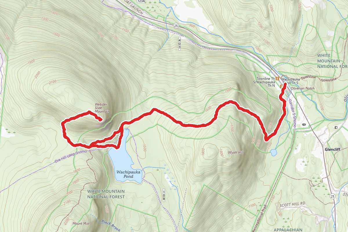 Webster Slide Mountain via Wachipauka Pond Trail