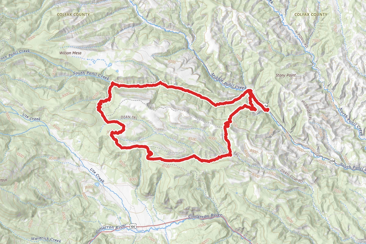 South Ponil Creek and Santa Claus Canyon