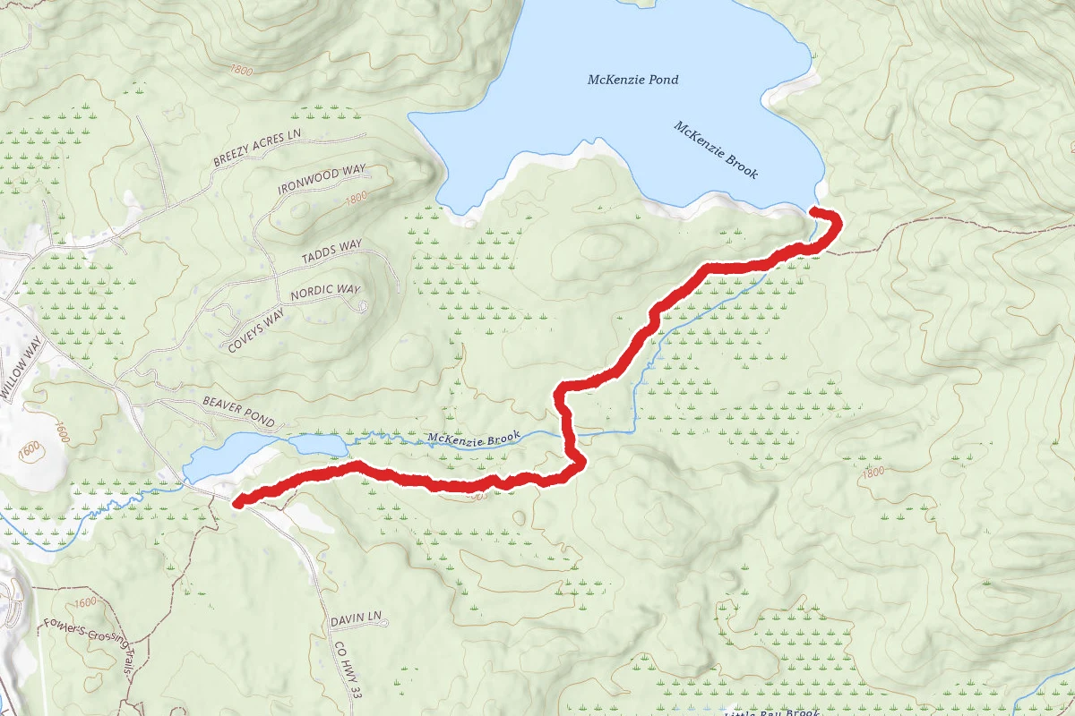 Jackrabbit Trail To McKenzie Pond