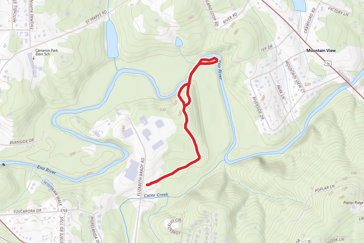 Spectator Trace, Wolf Tree Trace, and Beach Bluff Trails Loop