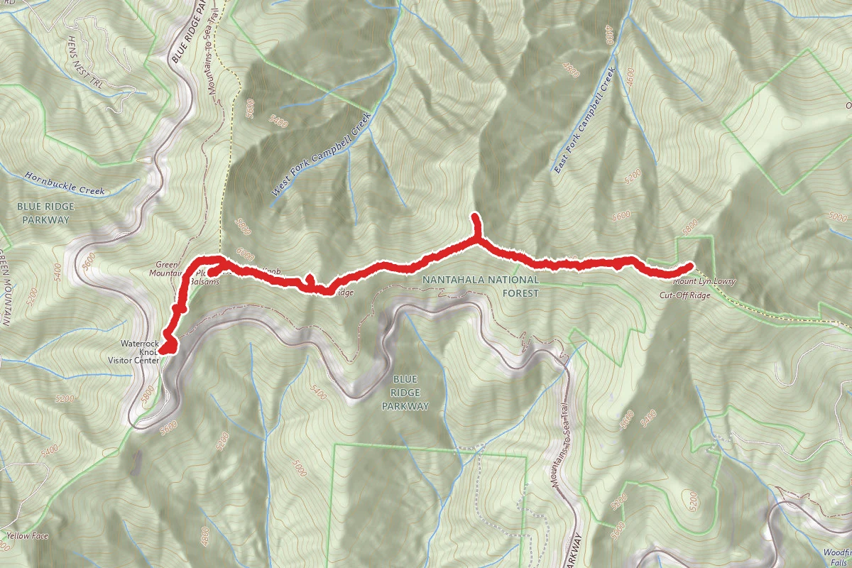 Mount Lowry via Waterrock Knob Trail