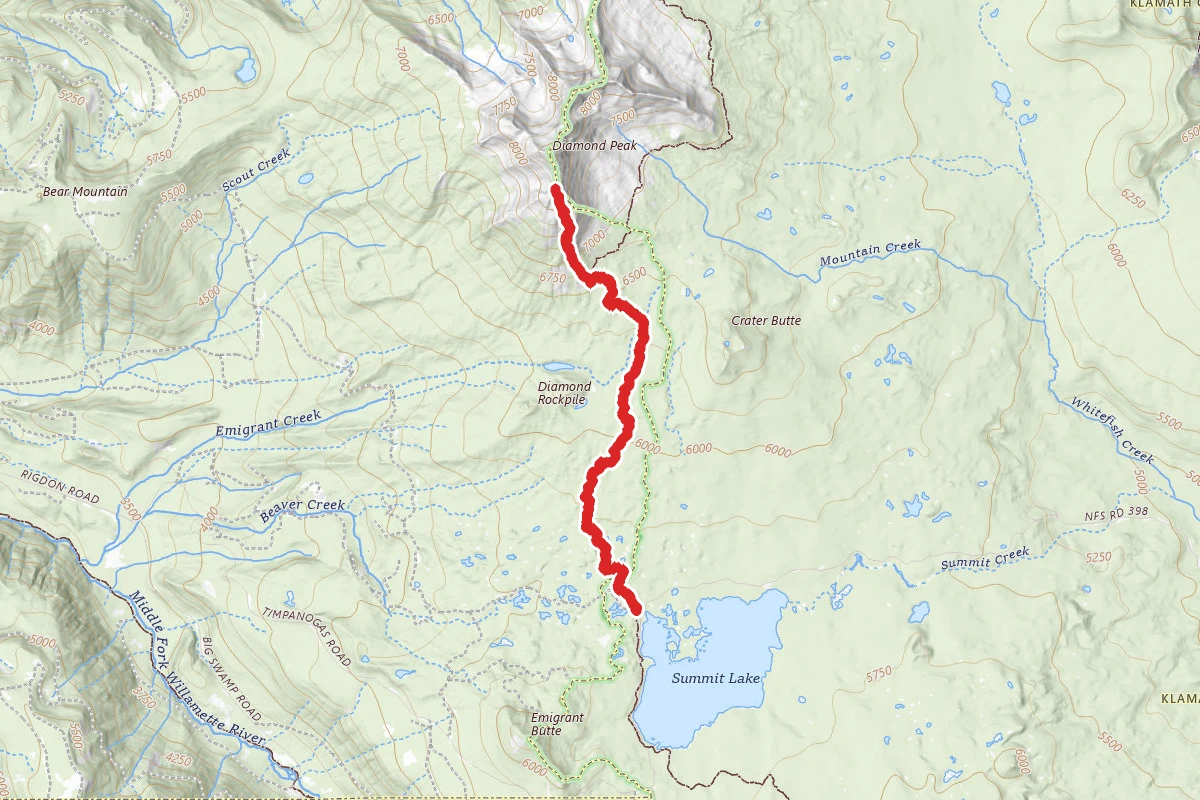 Diamond Peak False Summit Trail