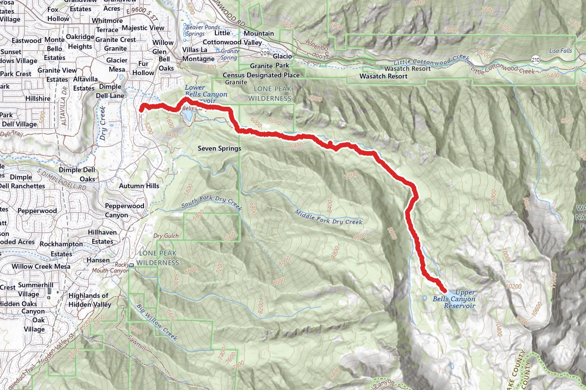 Upper Bells Canyon Trail