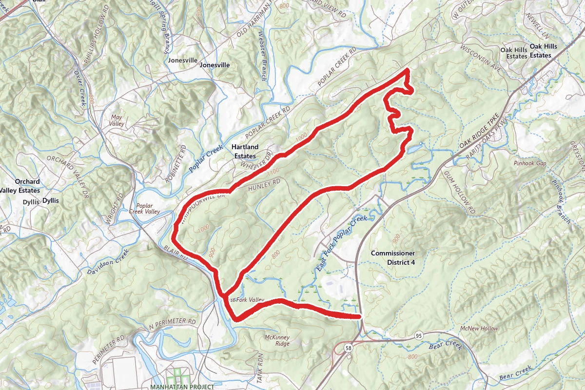 Poplar Creek Trail, Quarry Trail, and North Boundary Greenway Loop
