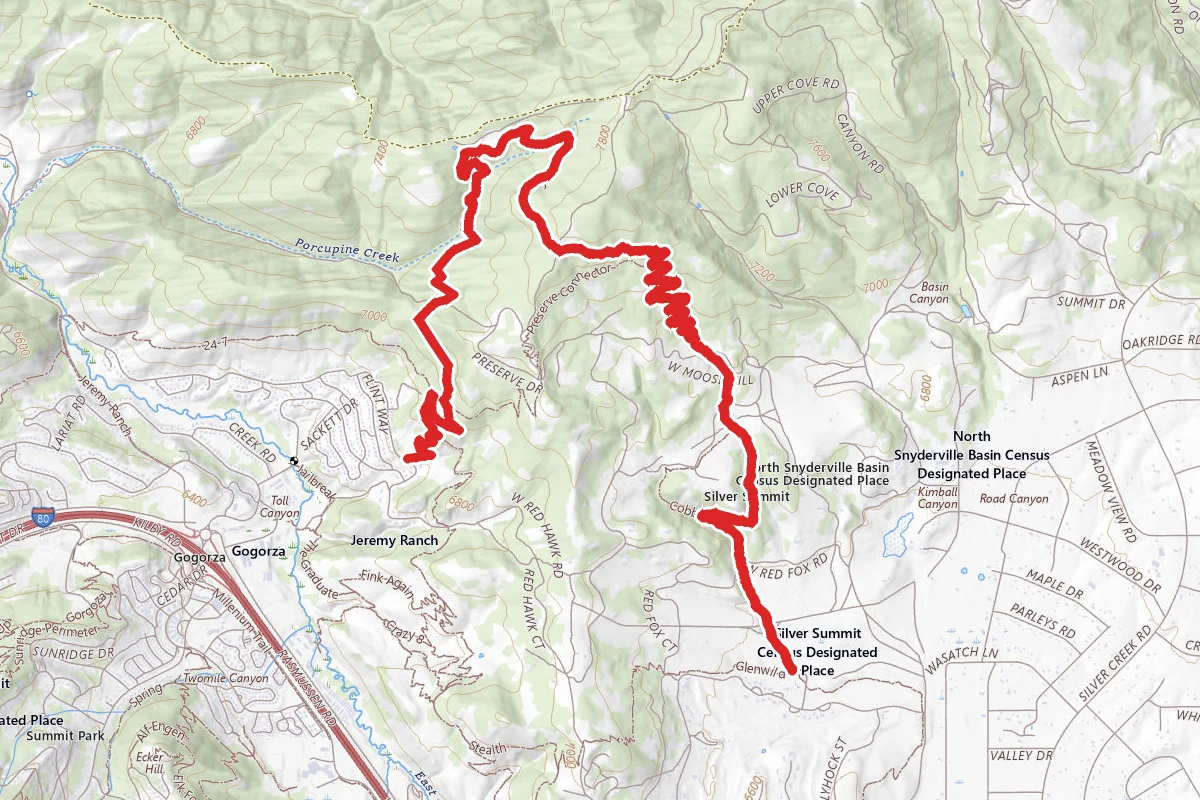 Flying Dog Loop route map
