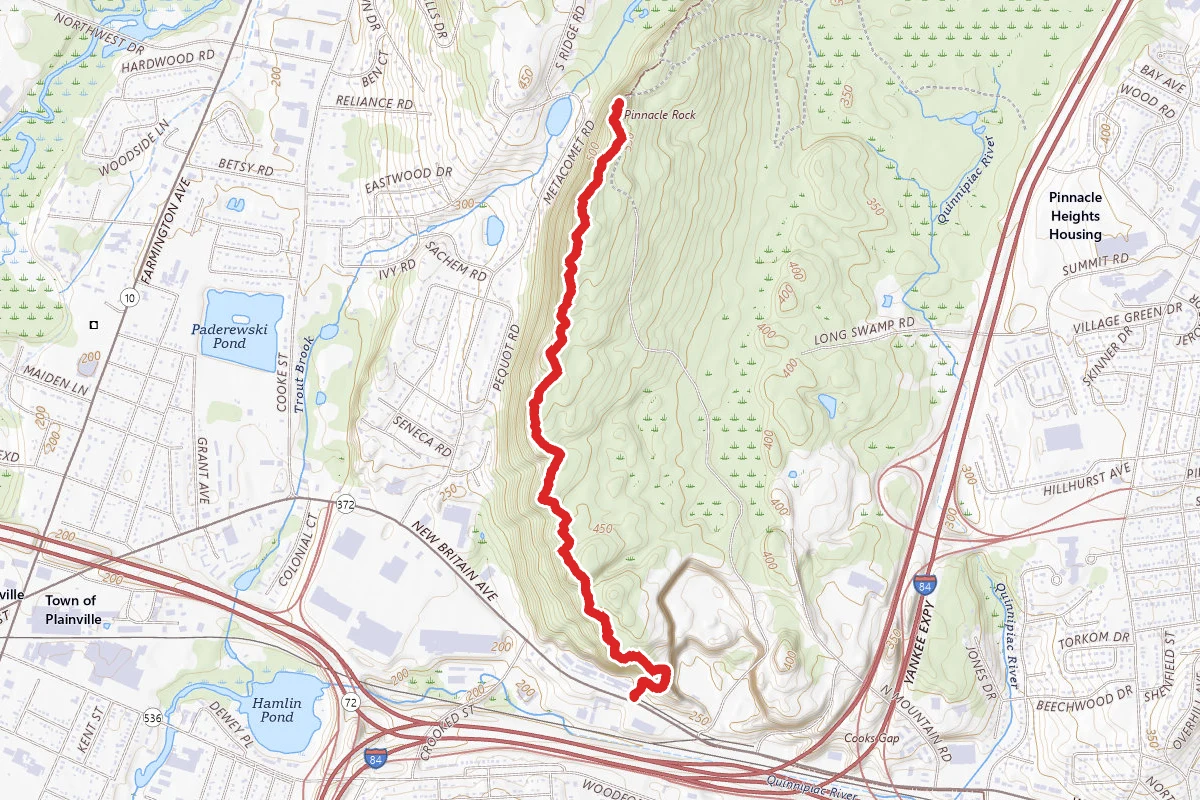 Pinnacle Rock via Metacomet Trail