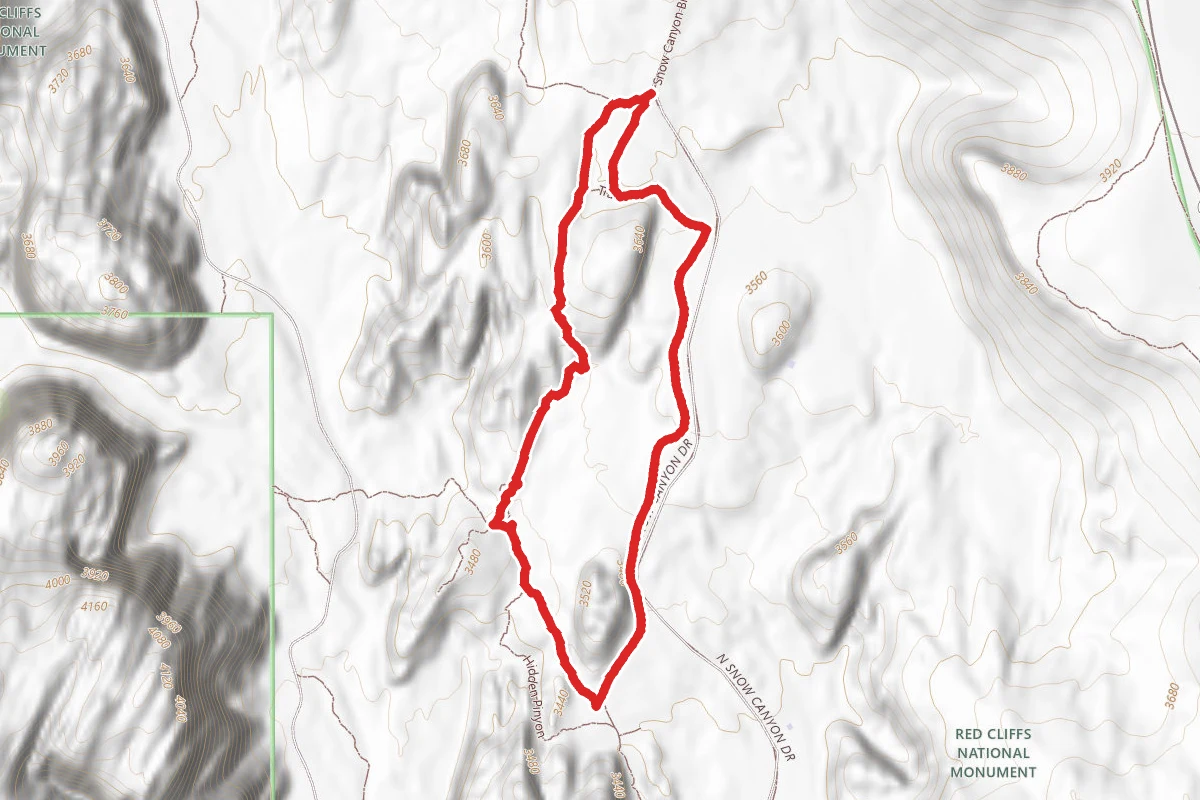 Moqui Marbles Loop via Petrified Dunes, Red Sands and Whiptail Trail
