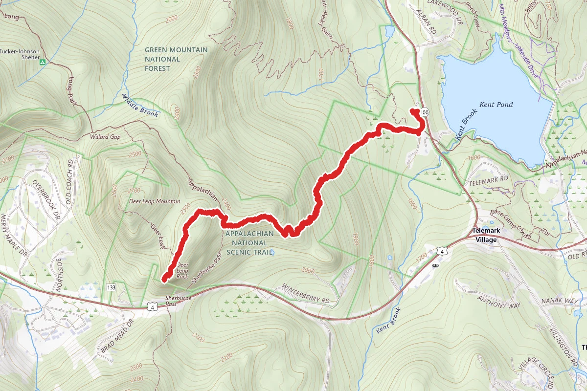 Deer Leap Rock via Appalachian Trail and Deer Leap Trail