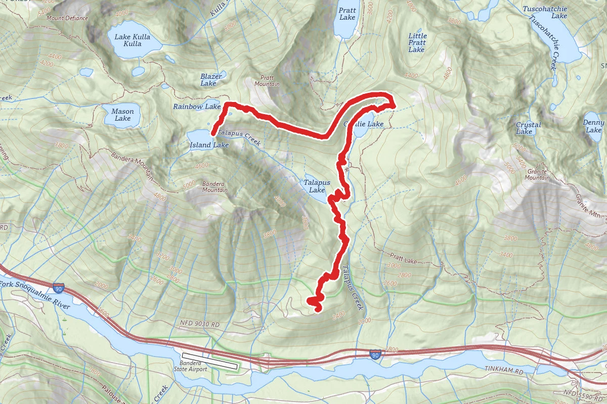 Talapus, Olallie, and Island Lakes via Olallie Lake Trail and Island Rainbow Trail