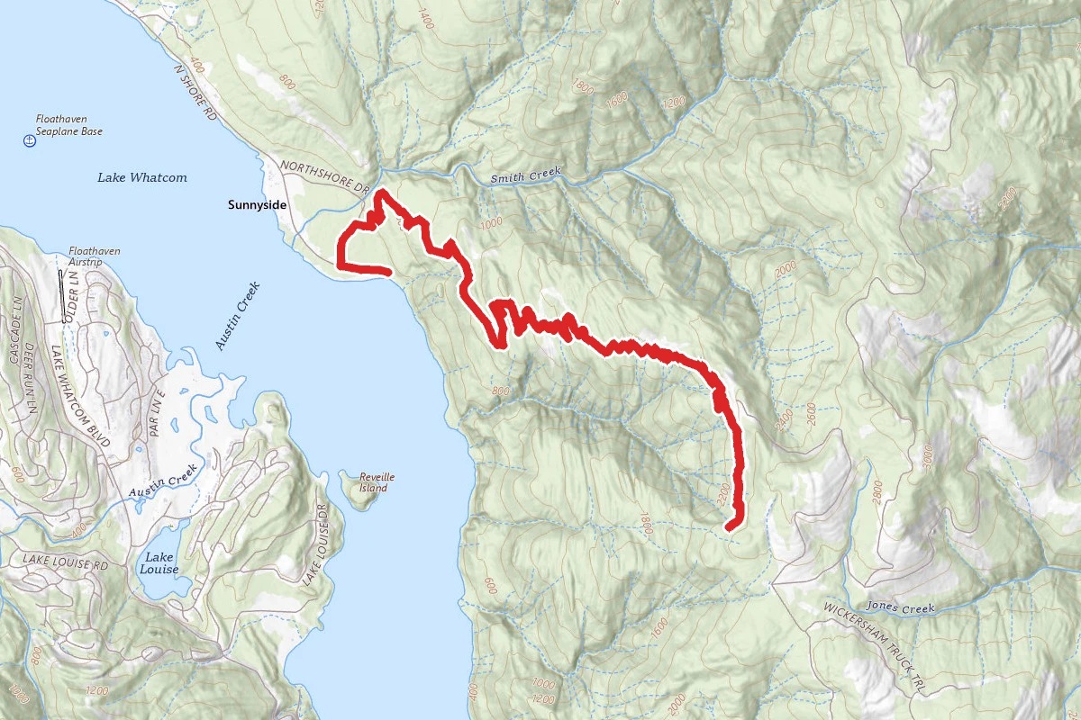 Lake Whatcom via Chanterelle Trail