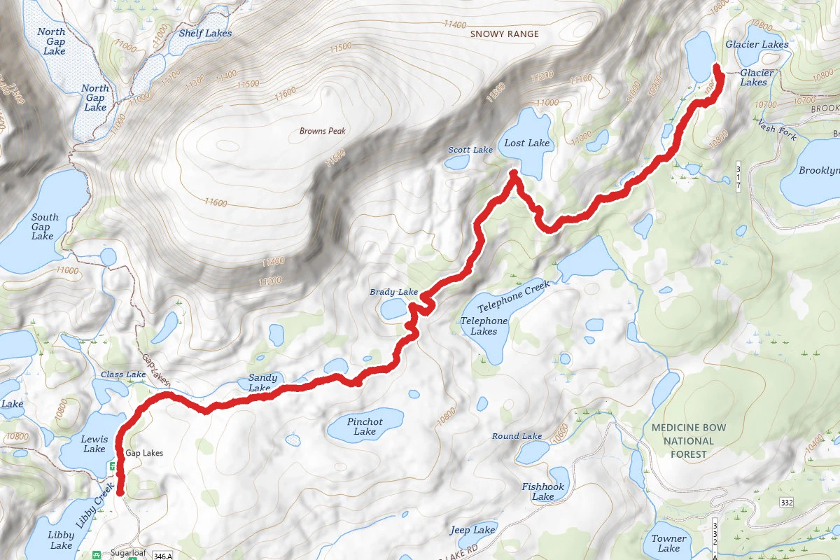 Lost Lakes to West Glacier Lake