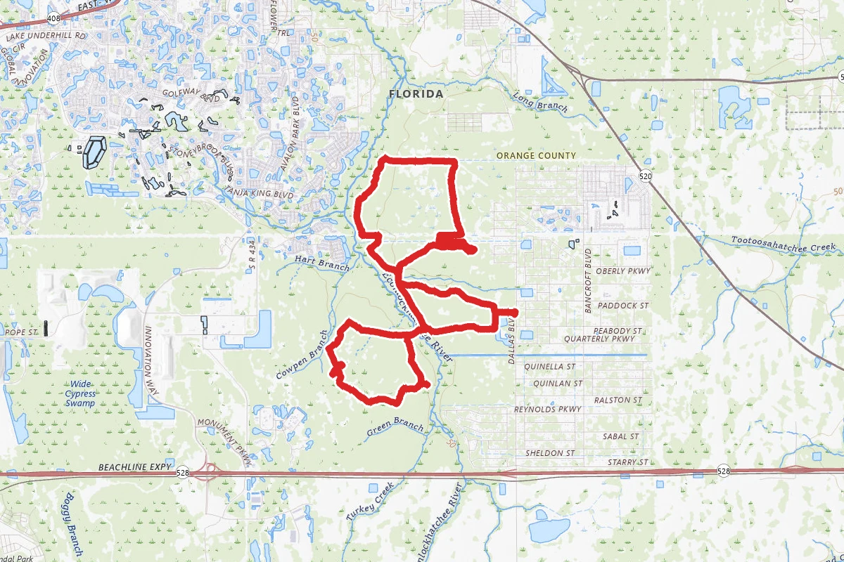 White, Yellow and Red Trail Loop