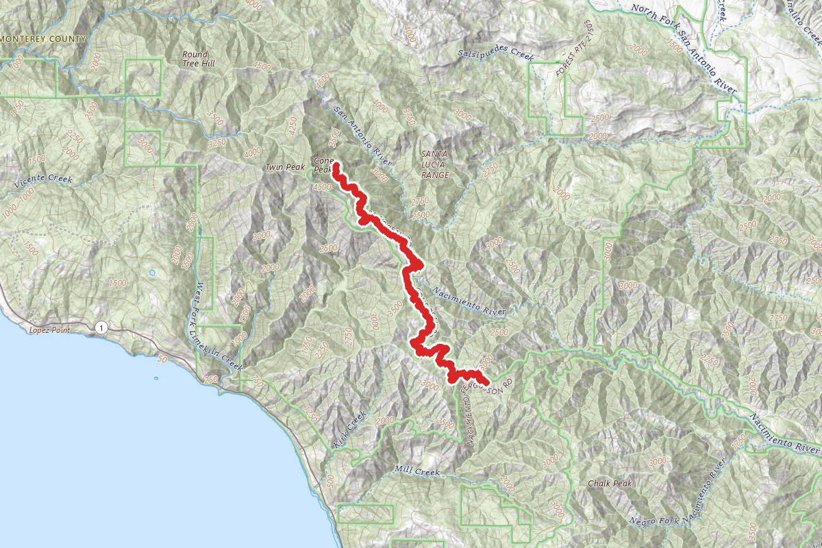 Central Coast Ridge OHV Road