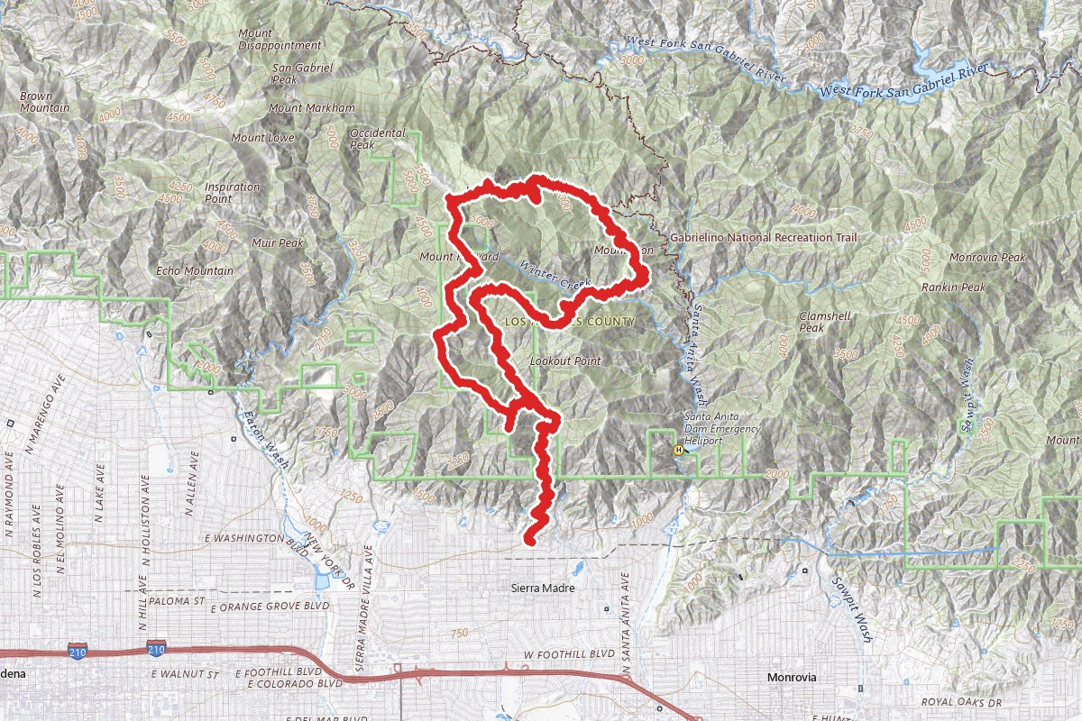 Mount Zion, Mount Wilson, Mount Harvard, Mount Yale, and Jones Peak Loop