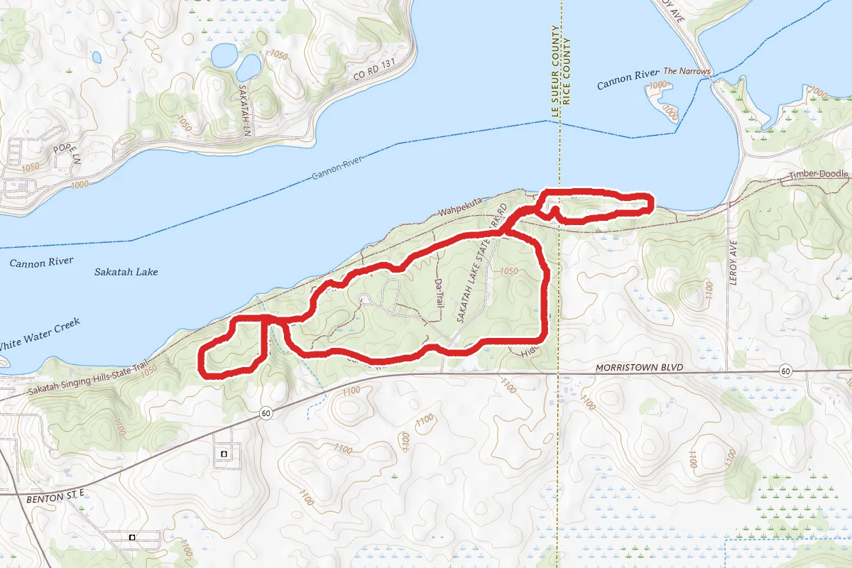 Wahpekute, Hidden Pond, Sumac, Big Woods, and Oak Tree Trails Loop