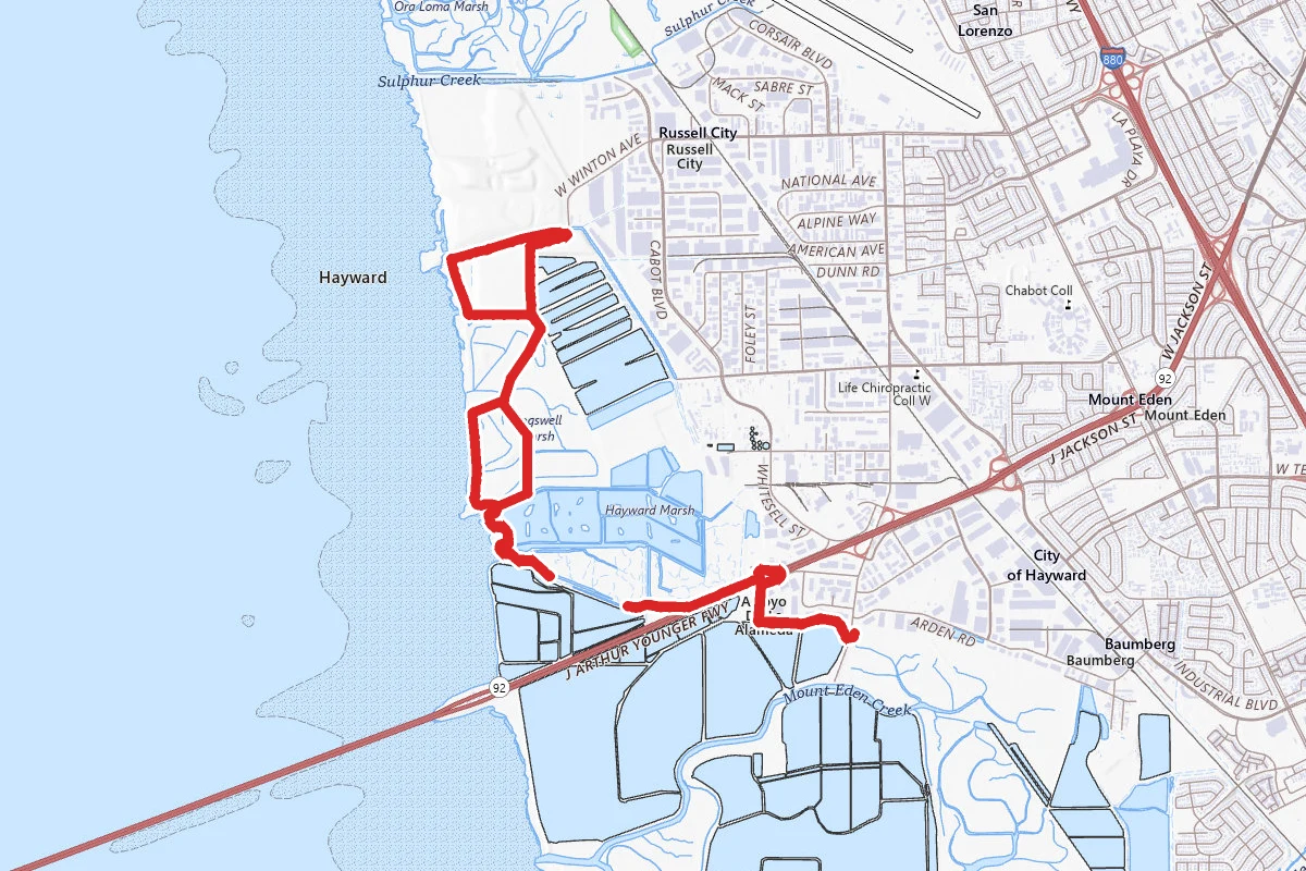 San Francisco Bay Trail over CA 92 Loop