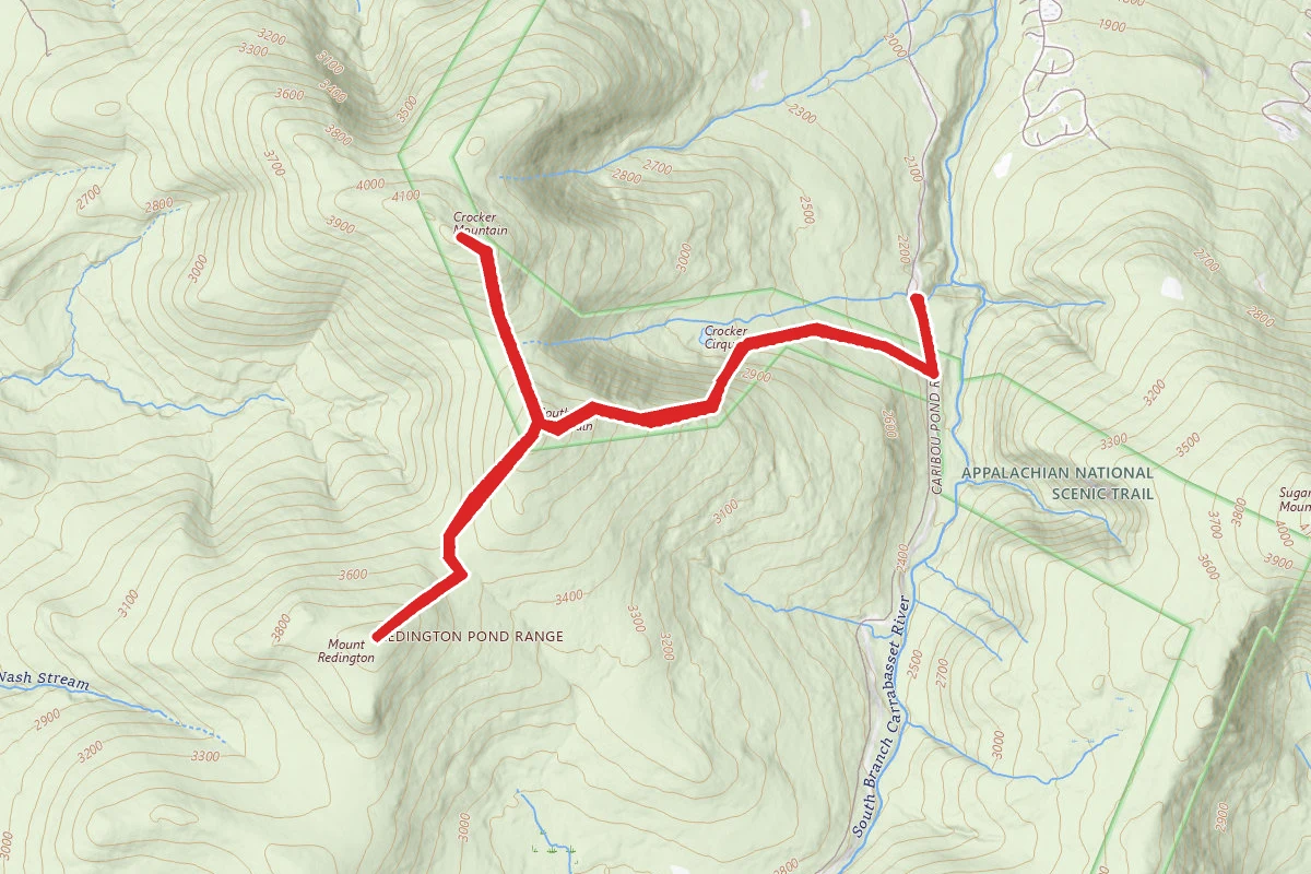 Crocker Mountain, South Crocker Mountain, and Mount Redington