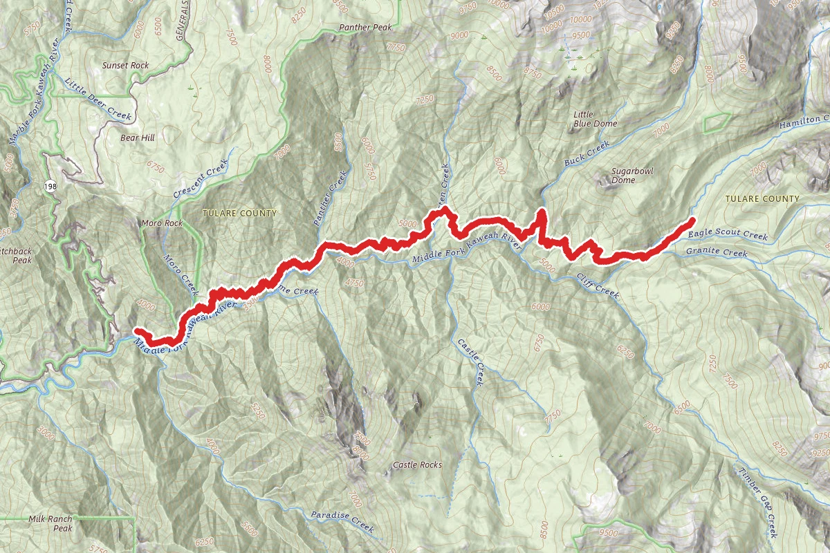 Middle Fork Kaweah Trail