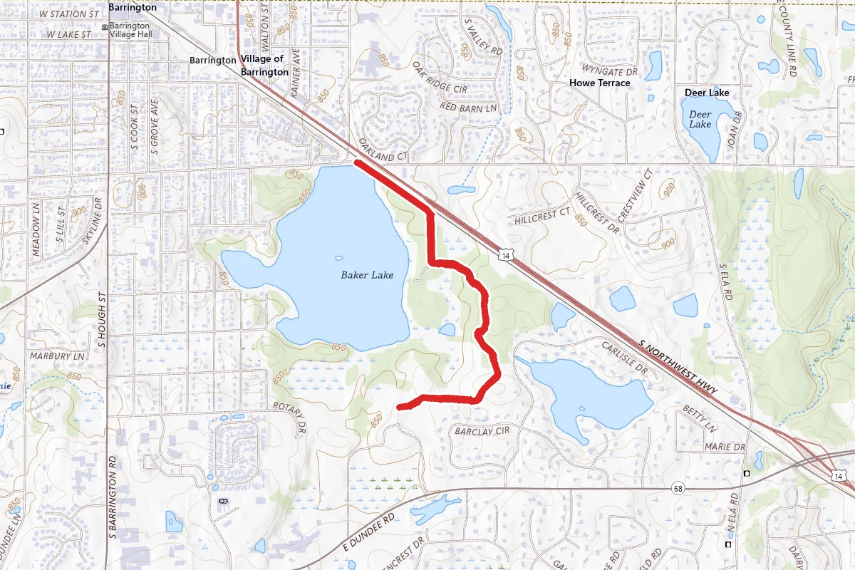 Baker's Lake and Ron Beese Park