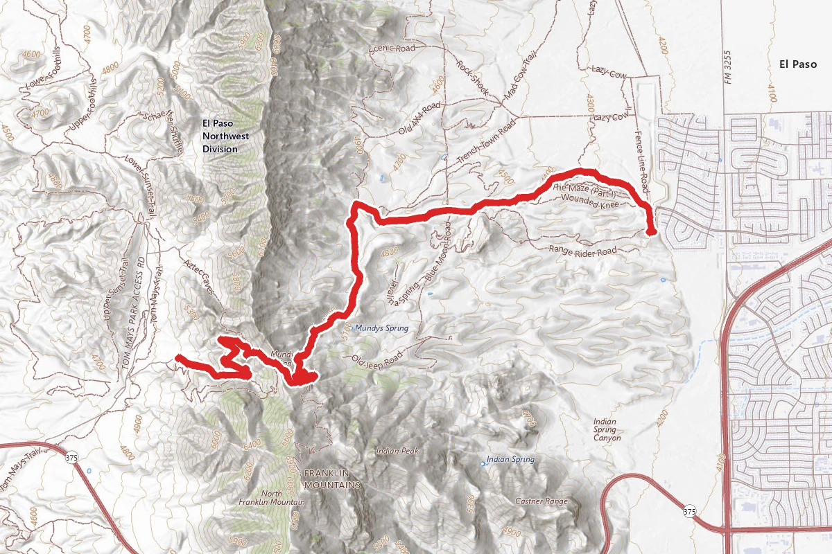 Trans-Franklin Mountain Trail