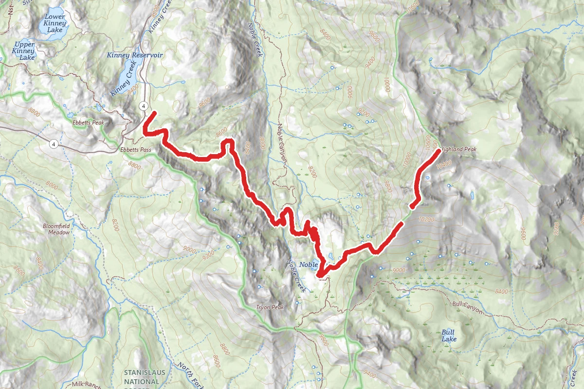 Highland Peak Via PCT
