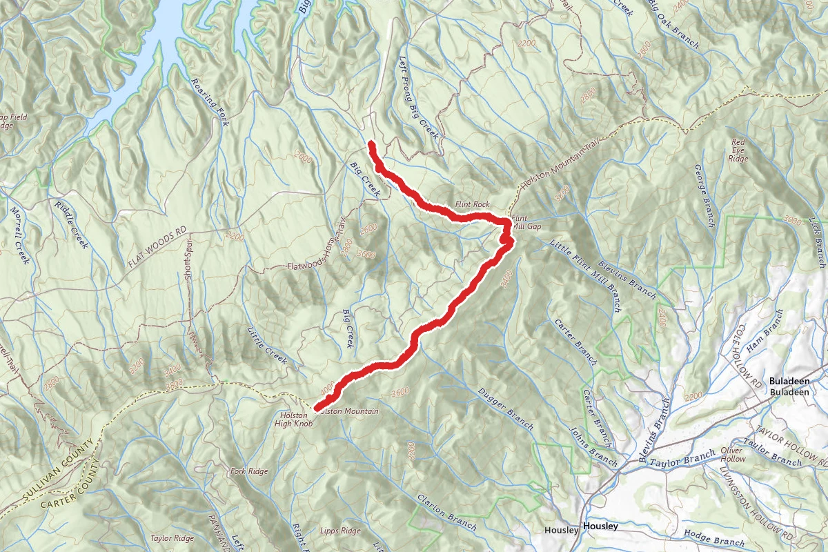 Flint Mill Trail to Holston Mountain Fire Tower