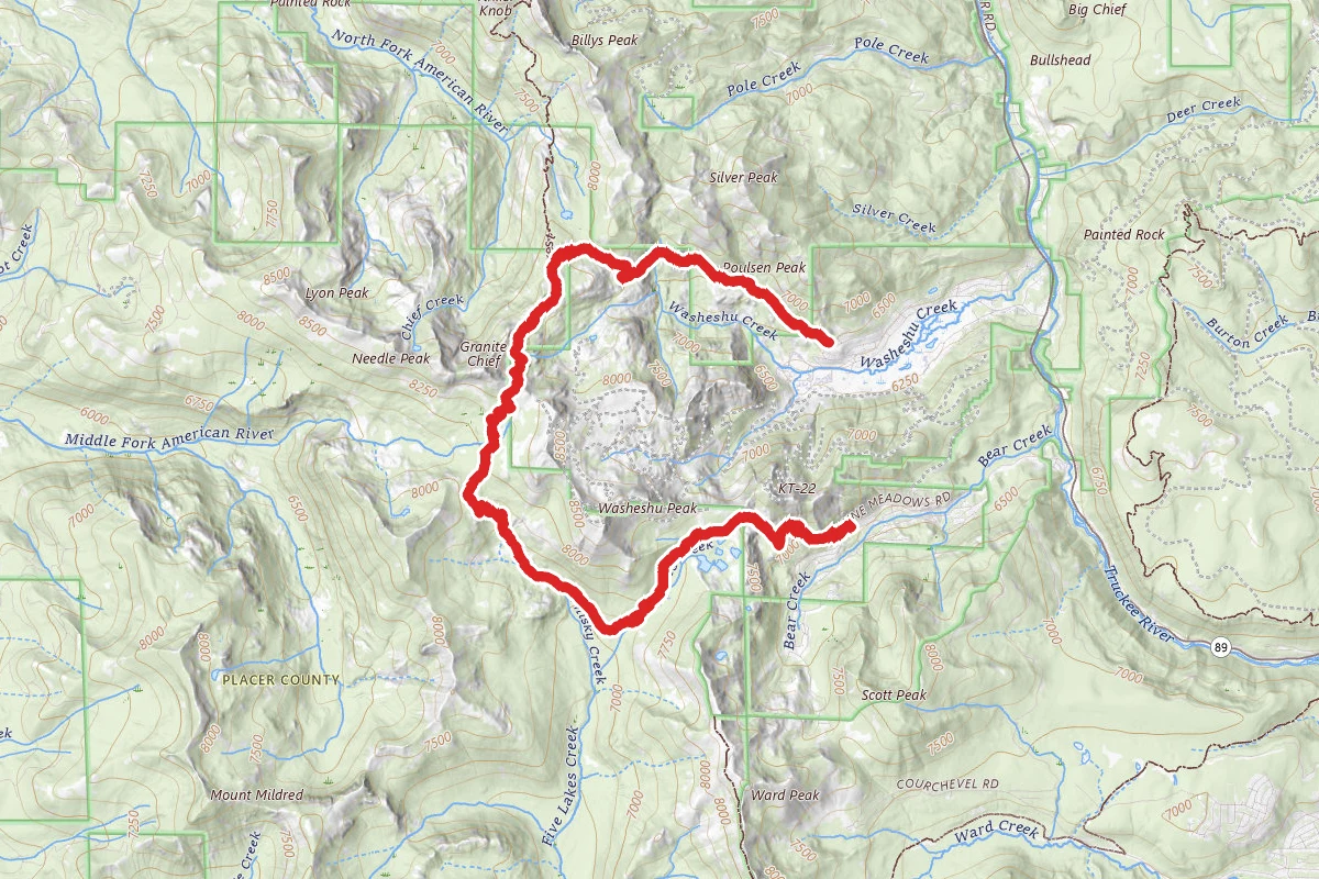 Alpine Meadows to Squaw Valley