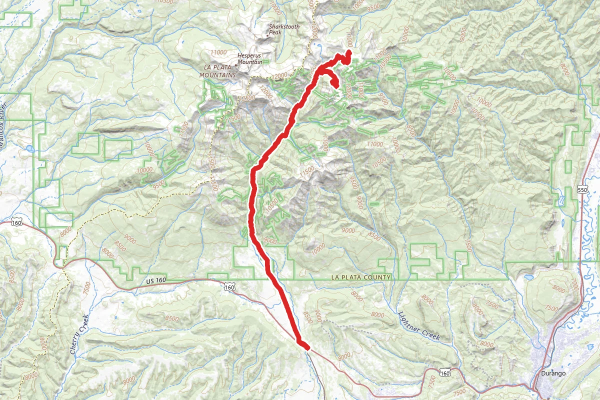 Kennebec Pass OHV Trail route map
