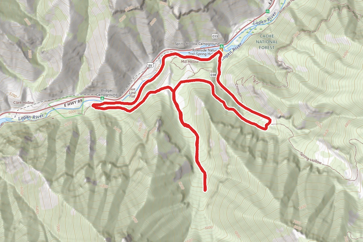 Bridger Lookoff and Mill Hollow Trail Loop