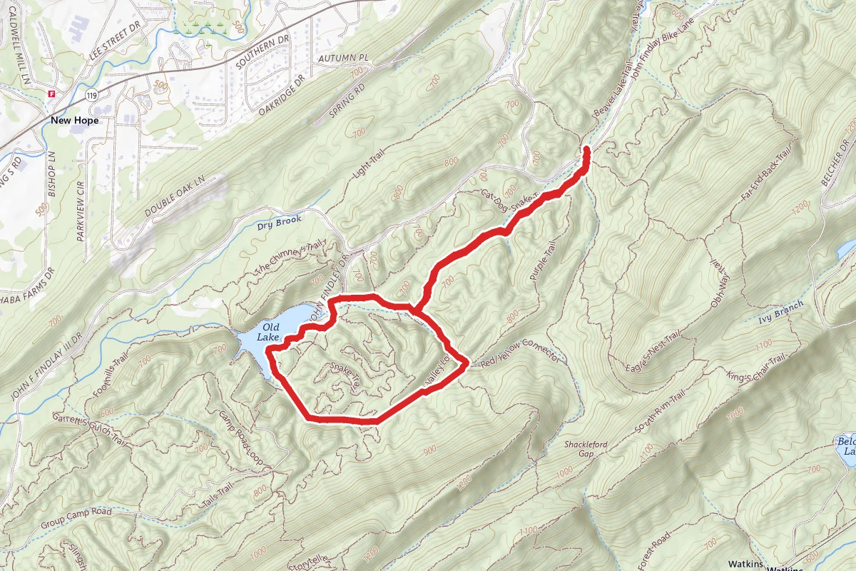 Foothills Trail to Cabin White Trail Loop