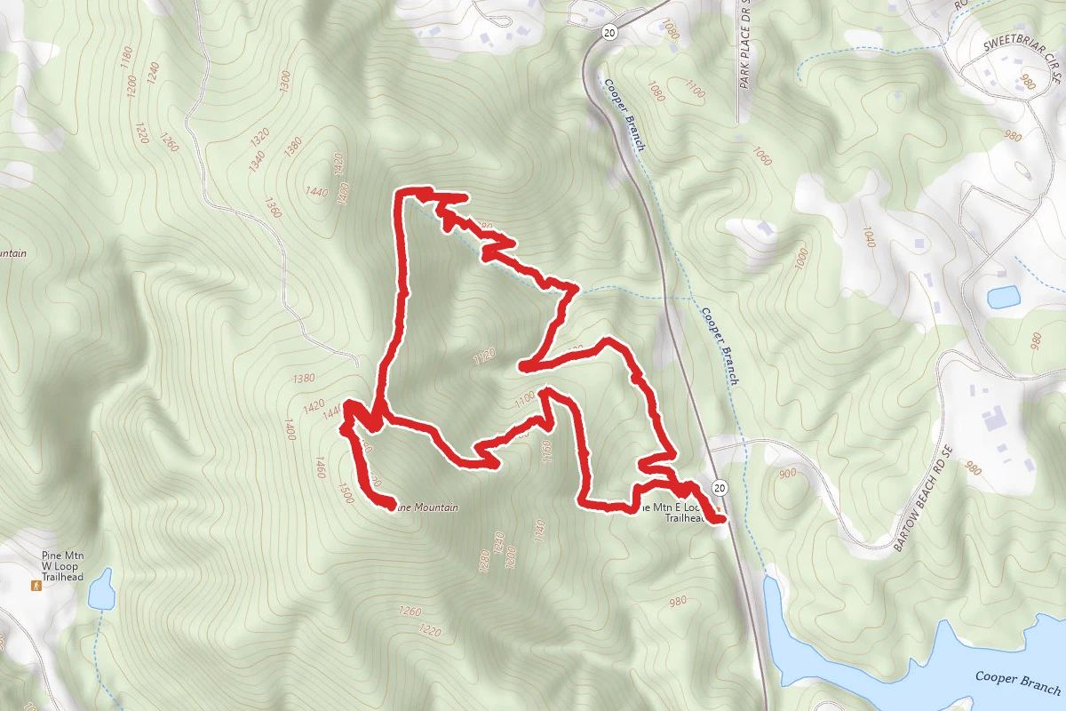 Pine Mountain Summit via East Loop Trail