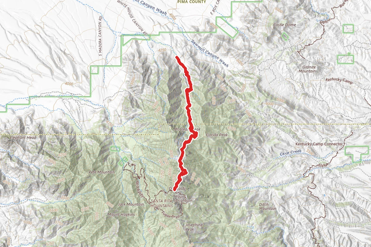 Florida Canyon to Baldy Saddle
